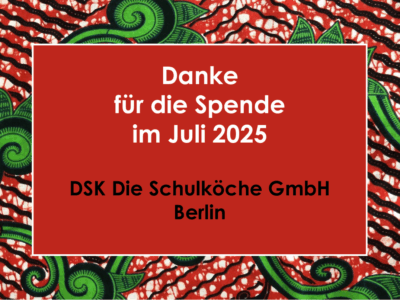 Die Firma „DSK Die Schulköche GmbH“ unterstützt die Heritage Academy in Boabeng / Ghana
